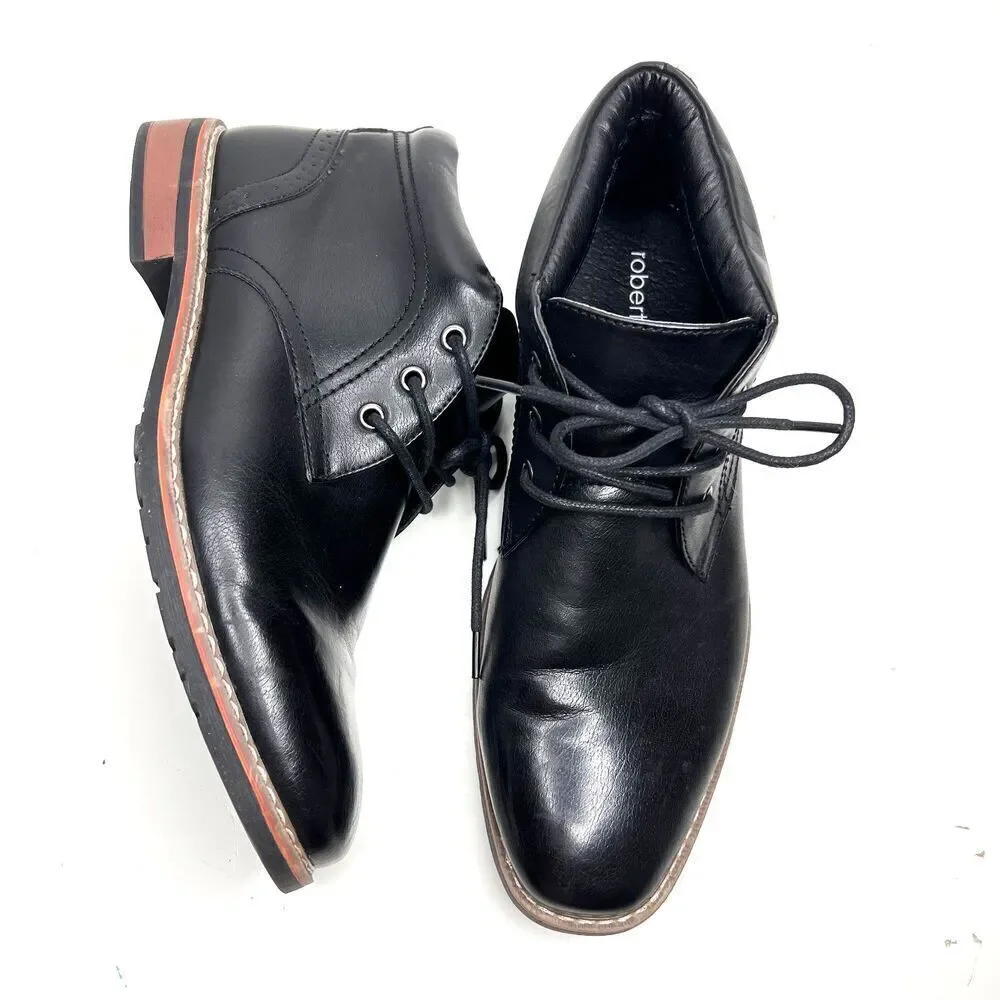 Boots Premium Black oxfords Classic Ankle Lace Up Dress for men size 10M.